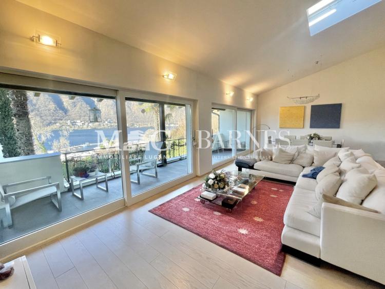 Morcote: Attico rooftop 2.5 locali con vista sul Lago di Lugano