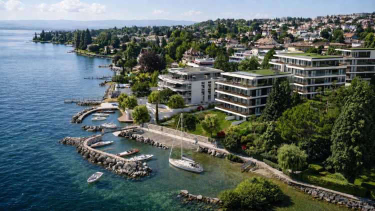 Attico contemporaneo con ampia terrazza, a pochi passi dal lago. 