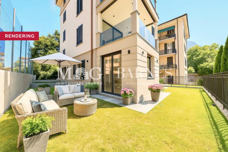 Lugano Centro: Appartamento 4.5 locali con giardino vicino al lago