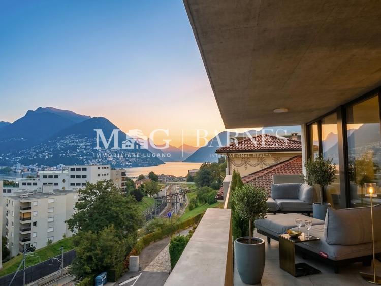 Paradiso : Semi-attique avec terrasse vue lac - 2 Résidence