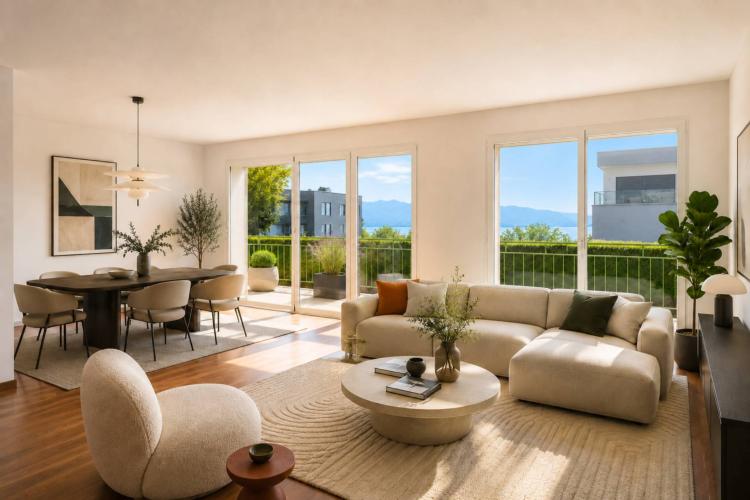 Appartamento familiare di 5,5 locali con vista lago.