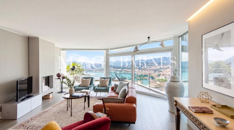 Lugano, Castagnola: Villa moderna con piscina e vista lago