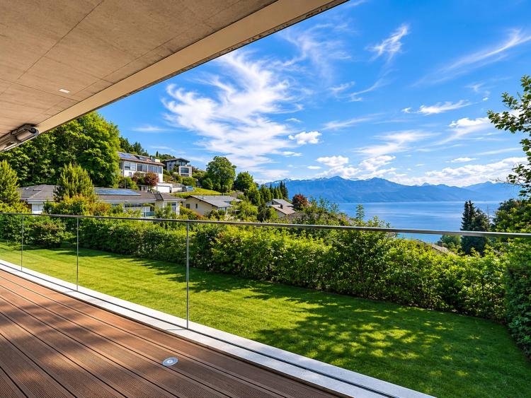 Appartamento moderno nel cuore di Lavaux, con vista panoramica sul lago di Ginevra. 