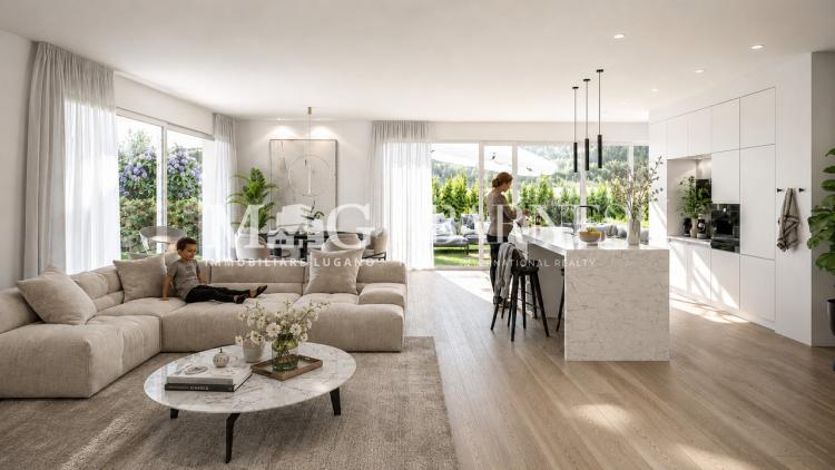 Collina d'Oro: Nuovo appartamento 4.5 locali con giardino privato
