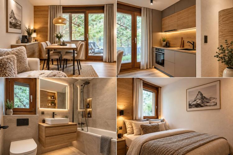 Appartamento bilocale in una residenza secondaria in una zona tranquilla di Zermatt