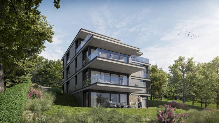 Luminoso e contemporaneo 3,5 locali con giardino privato