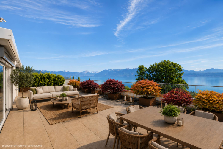 Attico eccezionale con magnifica vista sul lago