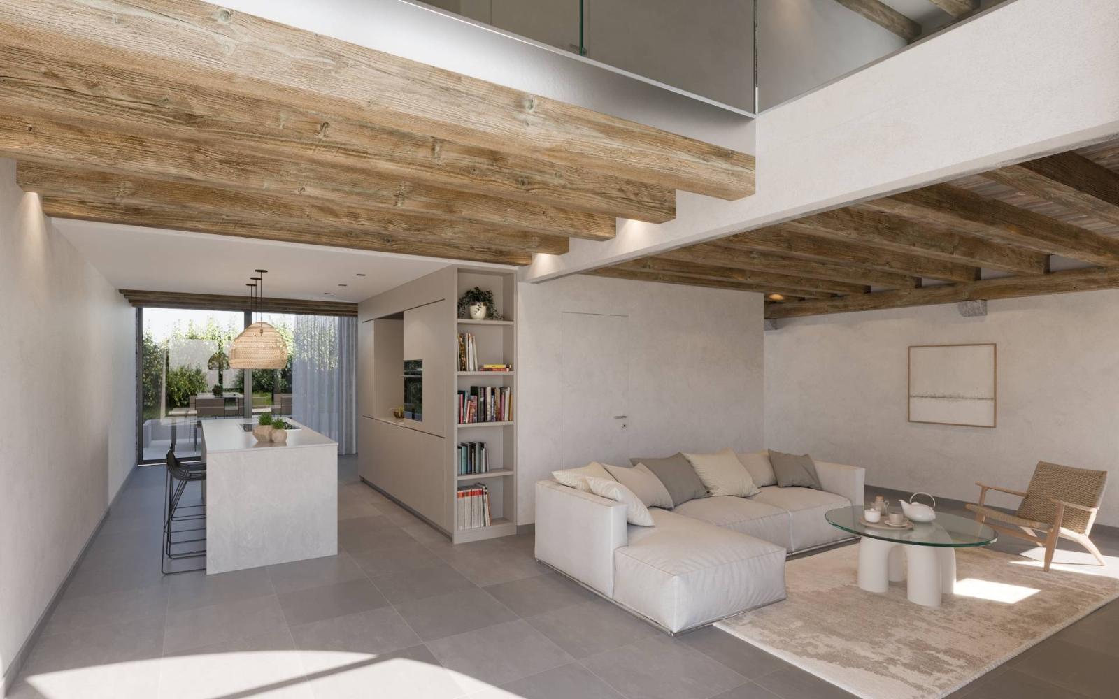 Triplex con giardino in magnifico casale
