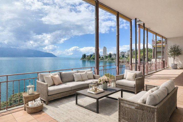 Magnifico appartamento di 5,5 stanze, proprio sull'acqua! Residenza prestigiosa!